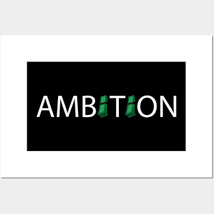 Ambition typography design Posters and Art